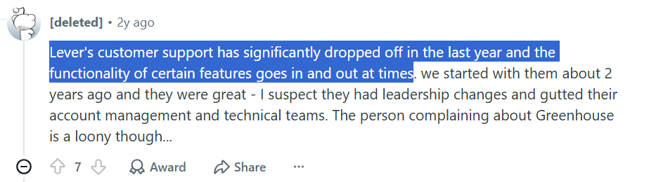 Alt Txt: Reddit Negative Comment